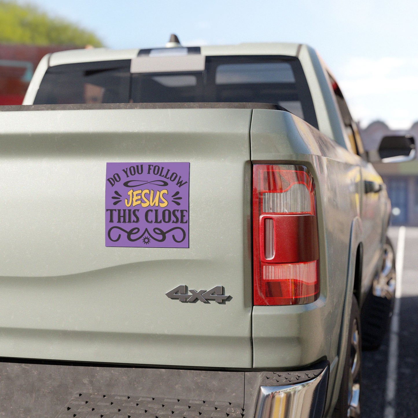 Jesus Follow Car Magnet, Inspirational Car Decor, Religious Gift for Christians, Car Accessories, Faith-Based Magnet