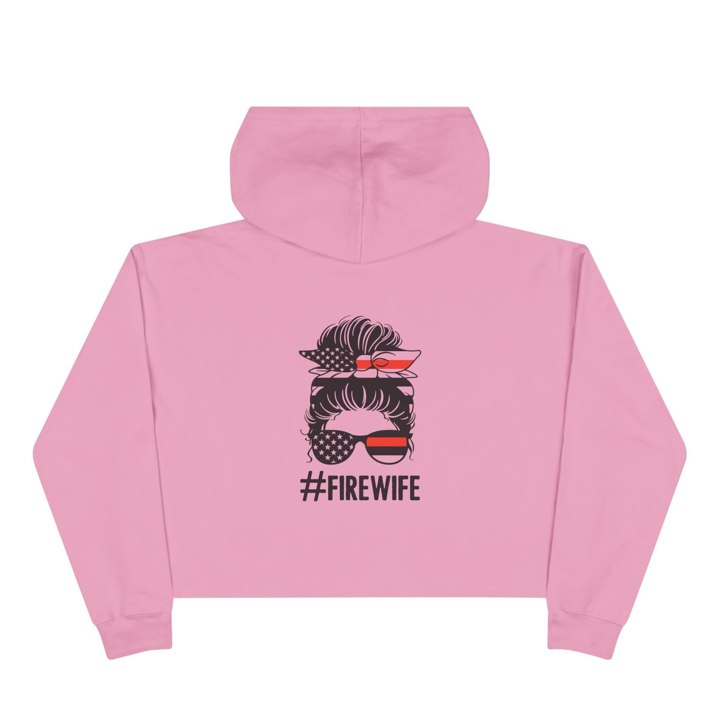 #FireWife Crop Hoodie - Stylish Firefighter Wife Apparel