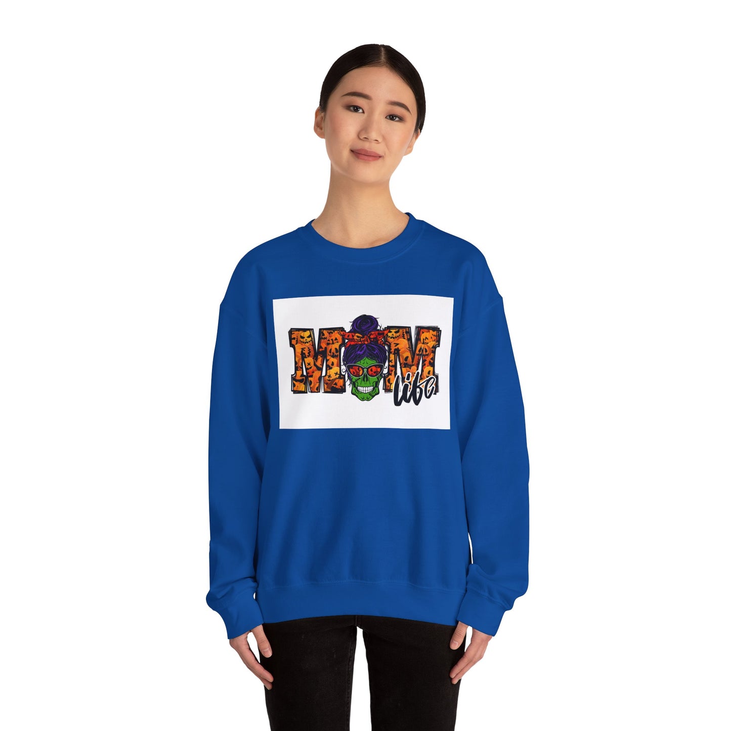 AMOM Life Unisex Heavy Blend™ Crewneck Sweatshirt - Colorful Skull Design