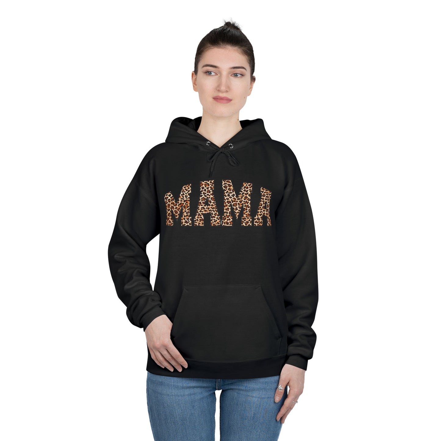 Leopard Print Mama Hoodie - Unisex EcoSmart® Pullover Sweatshirt