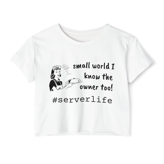 Festival Crop Top for Servers, Cute Server Life Shirt, Women's Graphic Tee, Summer Festival Outfit, Fun Restaurant Top, Gift for Servers