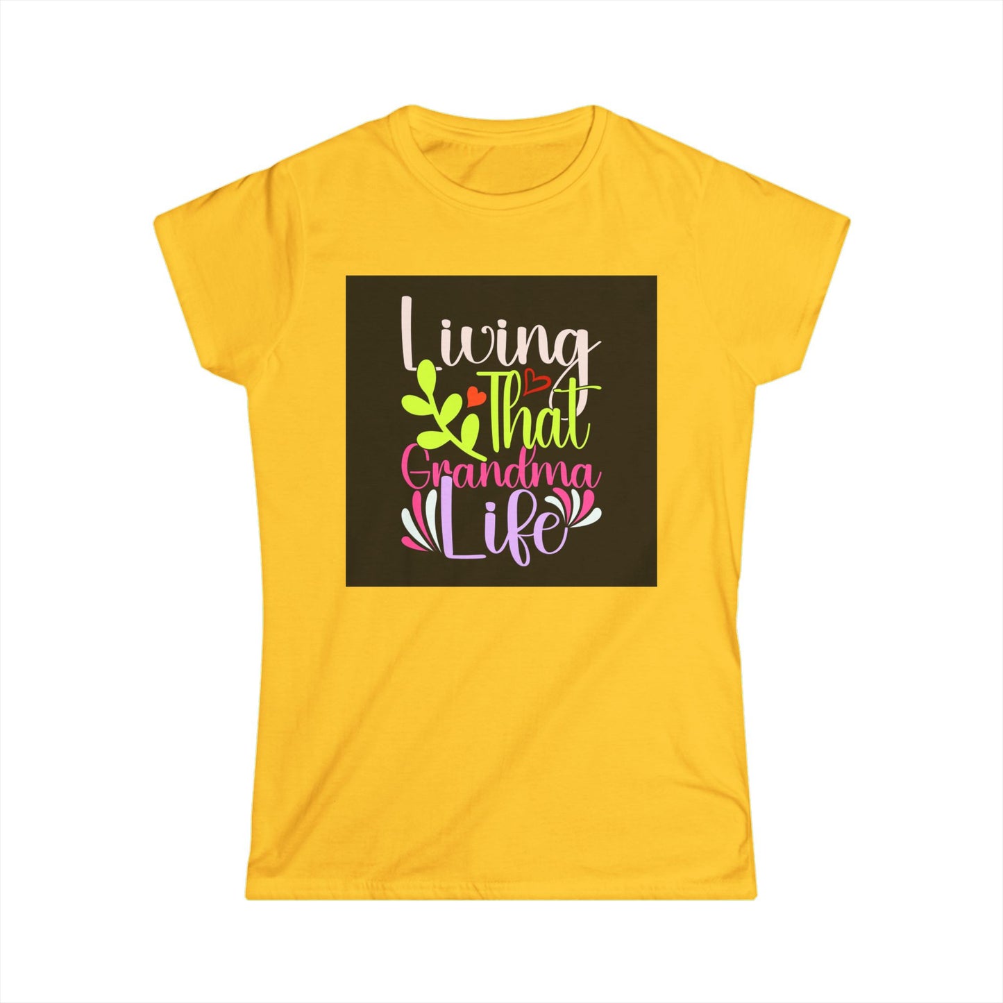 Living That Grandma Life Women's Softstyle Tee - Cute Gift for Grandmothers