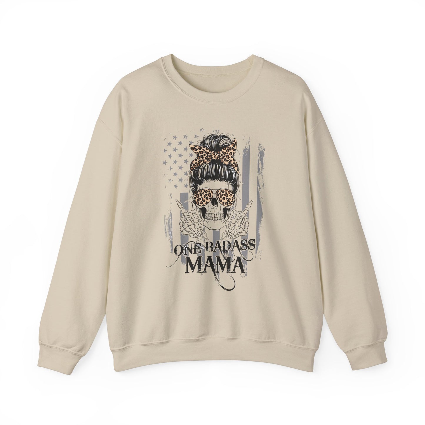 One Badass Mama Sweatshirt - Unisex Crewneck for Strong Women