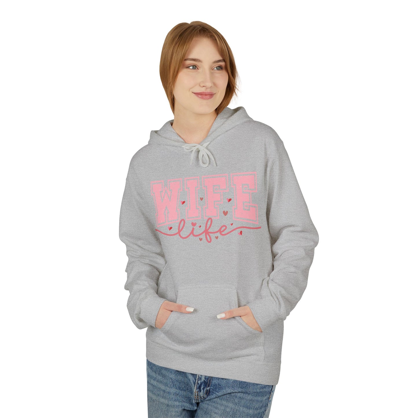 Wife Life Unisex Softstyle Fleece Hoodie | Cozy Gift for Her