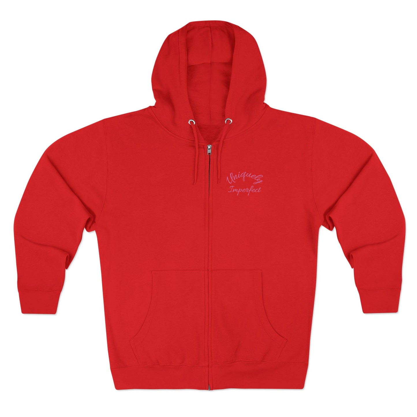 Unique & Imperfect Unisex Zip Hoodie - Edgy Skull Design