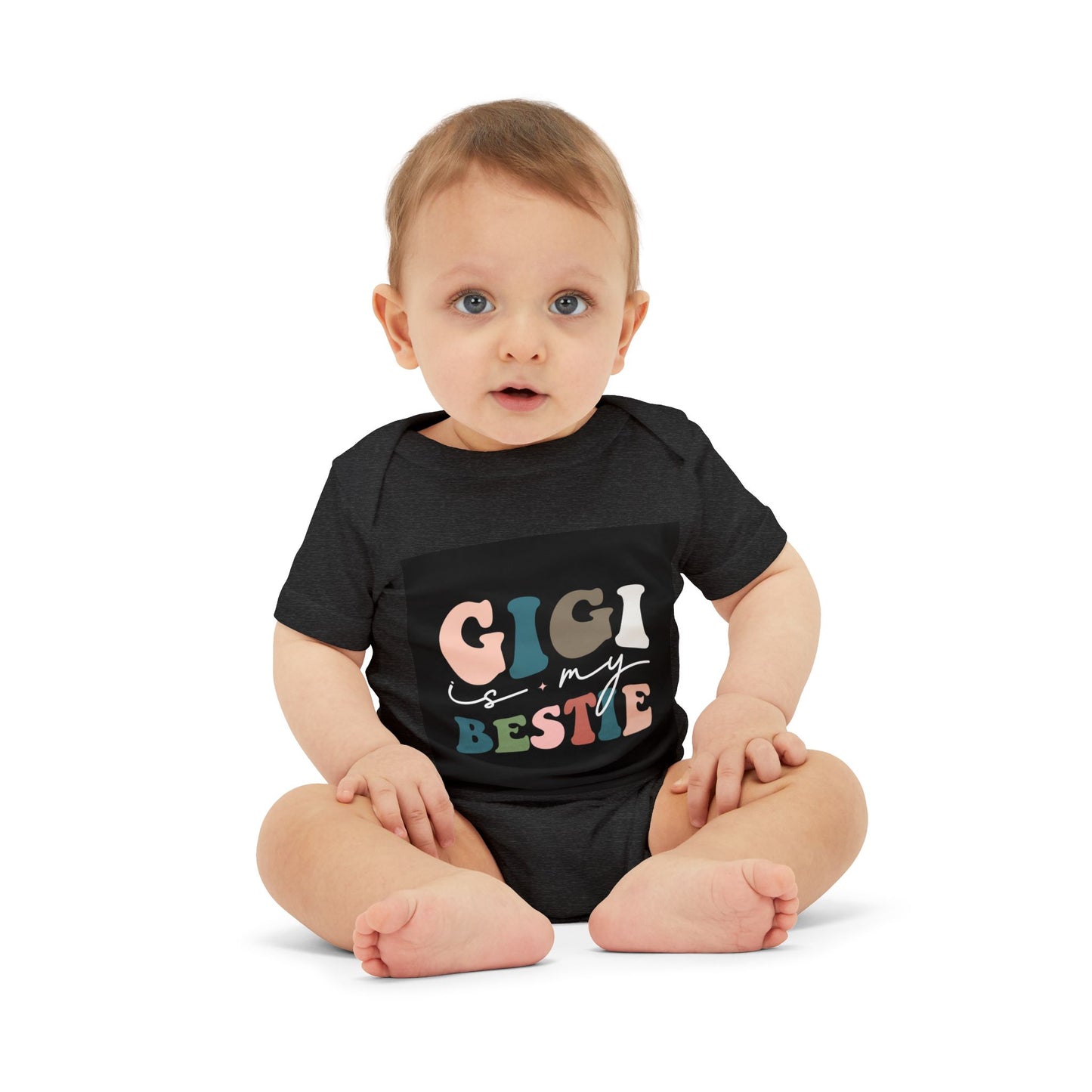 Gigi is My Bestie Infant Jersey One Piece - Cute Baby Bodysuit for Grandparents