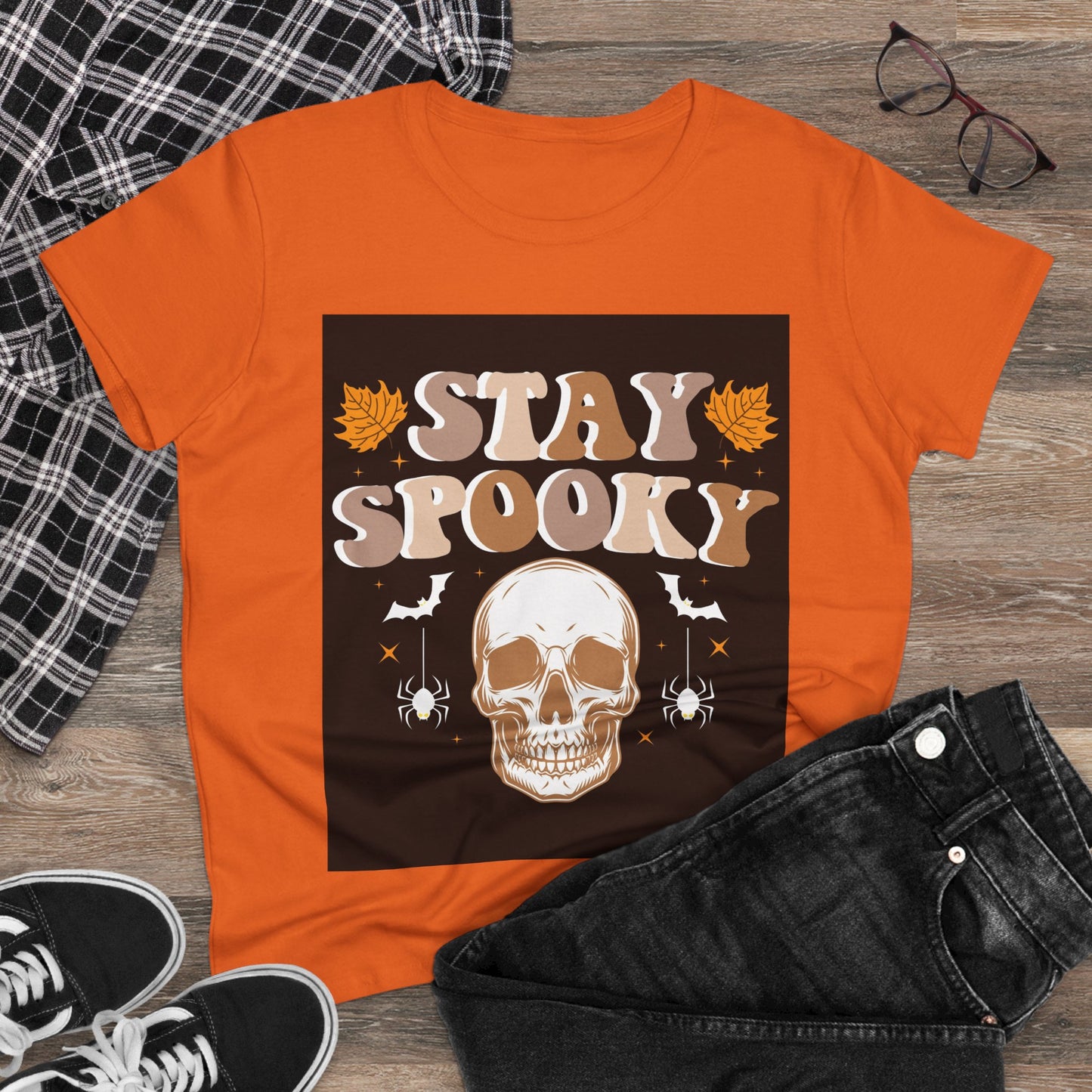 Stay Spooky Women's Tee - Halloween Shirt, Fall Fashion, Graphic Tee for Women, Casual Halloween, Spooky Season Outfit
