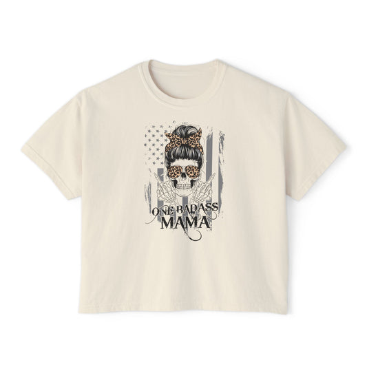 One Badass Mama Women's Boxy Tee | Cool and Comfortable Graphic Tee for Moms