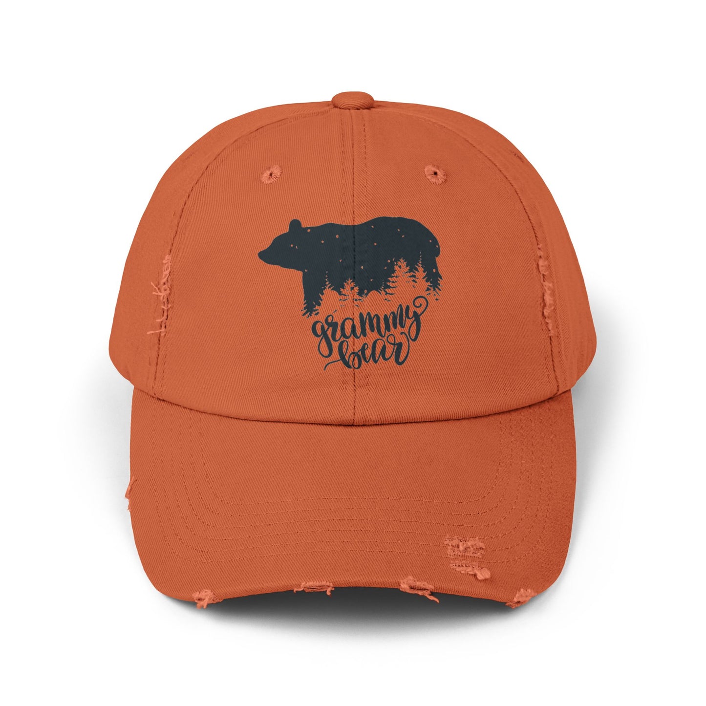 Grizzly Bear Distressed Cap for Grandma - Unisex Fun Hat