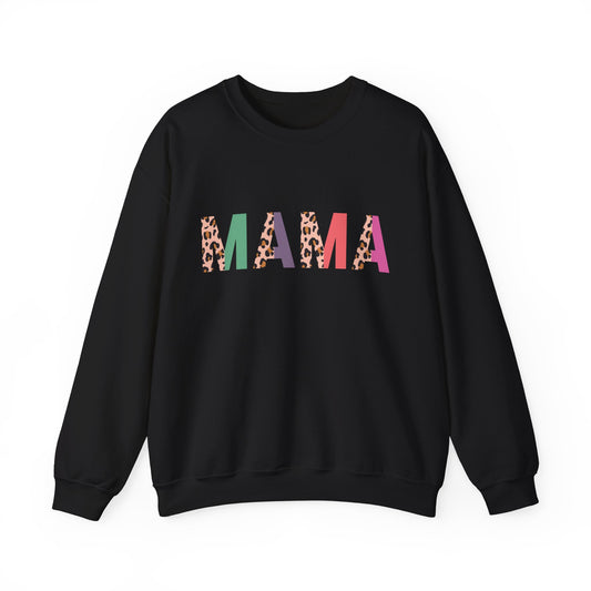 Mama Leopard Print Unisex Crewneck Sweatshirt