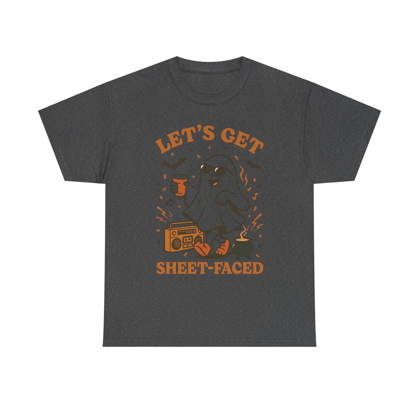 Ghost Party Tee, Halloween Shirt, Unisex Heavy Cotton Tee, Fun Graphic T-Shirt, Casual Wear, October Festivity Apparel