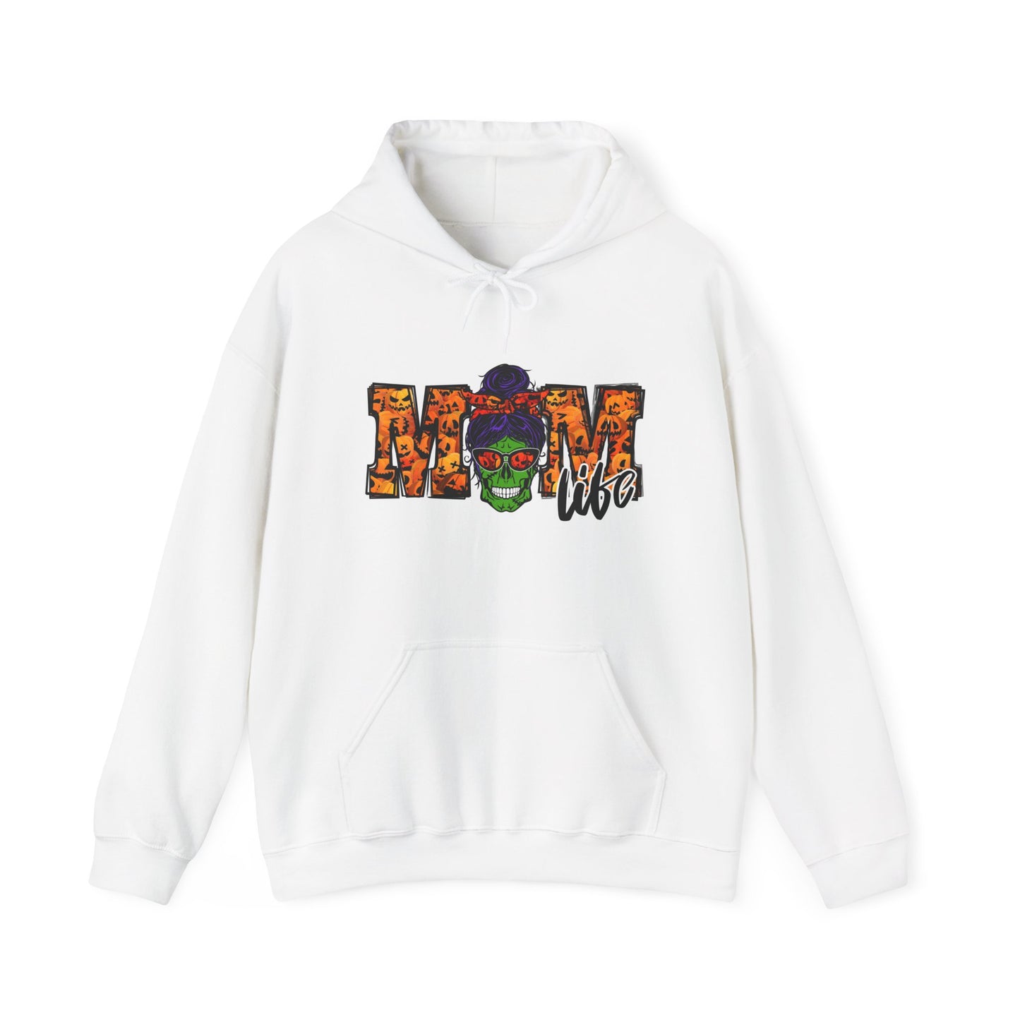 Mom Life Skull Graphic Hoodie - Unisex Heavy Blend Sweatshirt