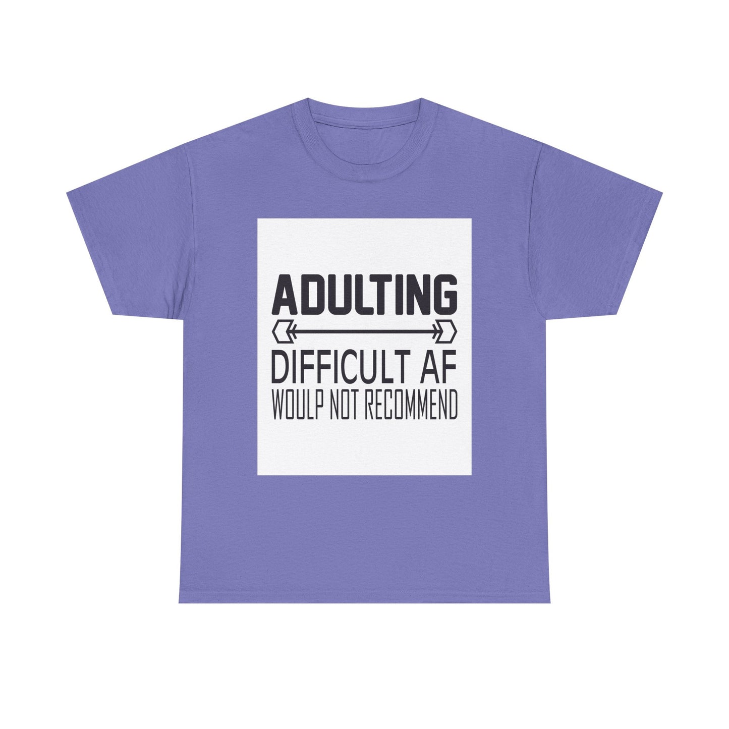 Adulting is Difficult Unisex Heavy Cotton Tee - Humorous T-Shirt for Young Adults