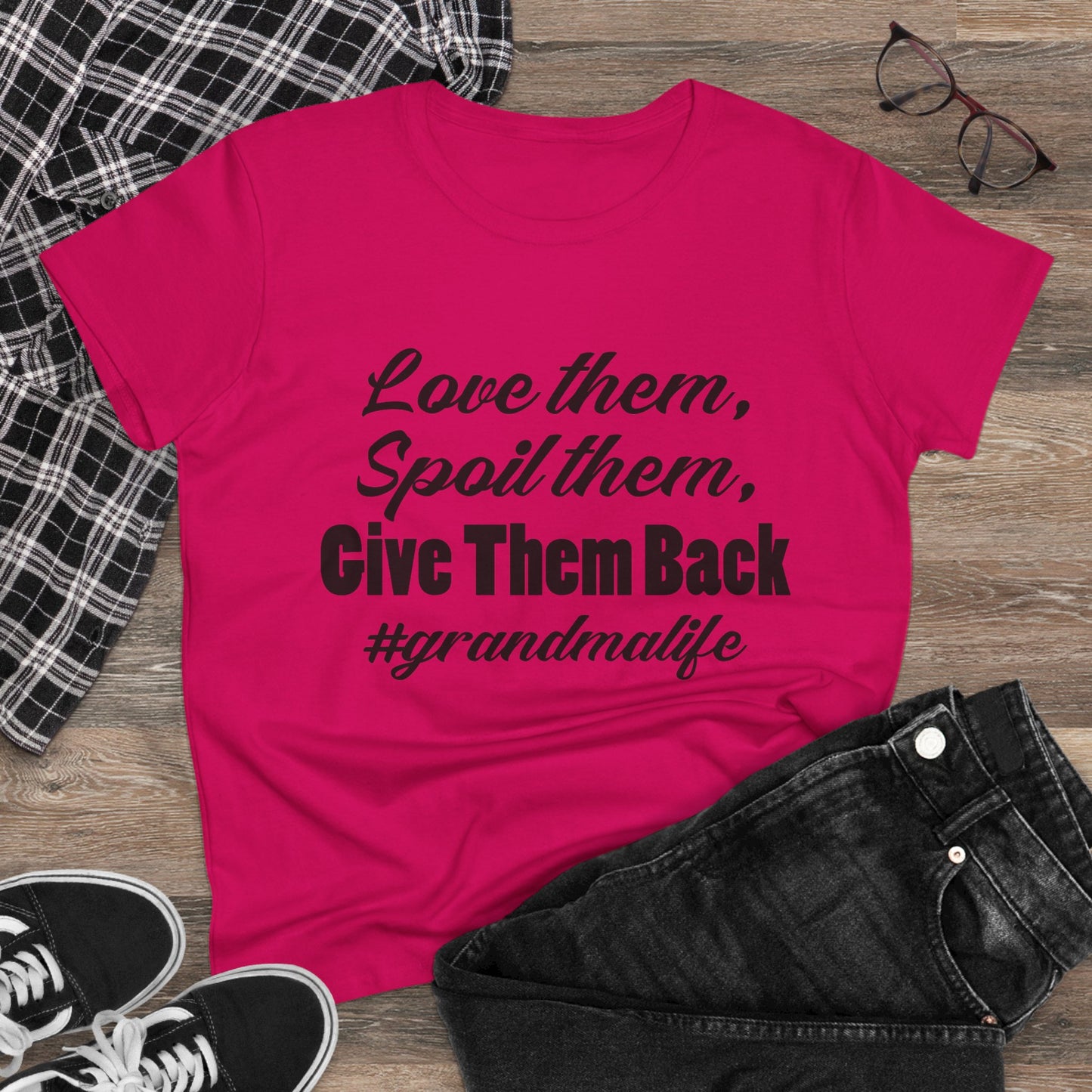 Women's Midweight Tee - 'Love them, Spoil them, Give Them Back' #grandmalife