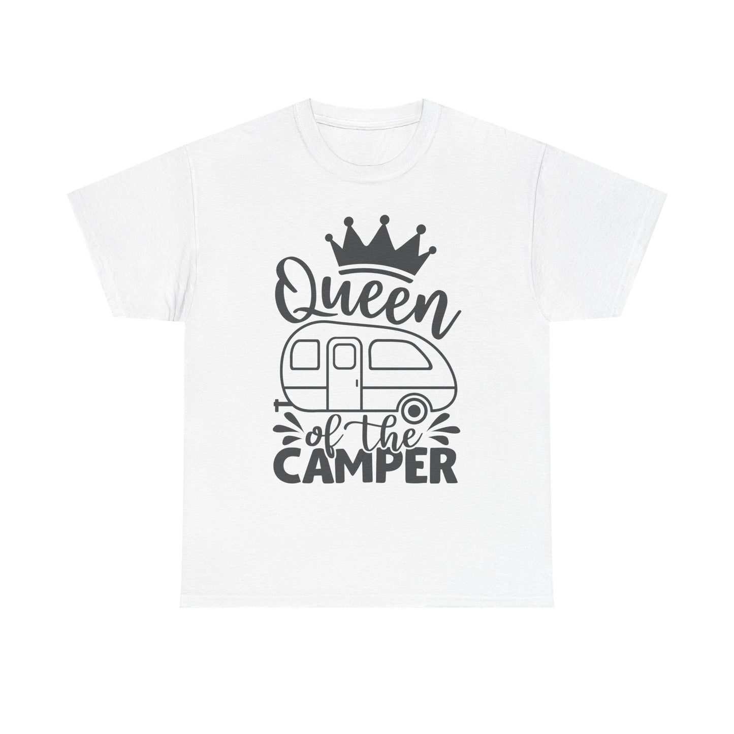 Queen of the Camper Unisex Heavy Cotton Tee - Perfect for Adventure Lovers