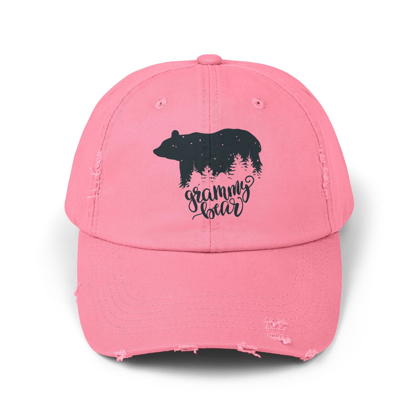 Grizzly Bear Distressed Cap for Grandma - Unisex Fun Hat