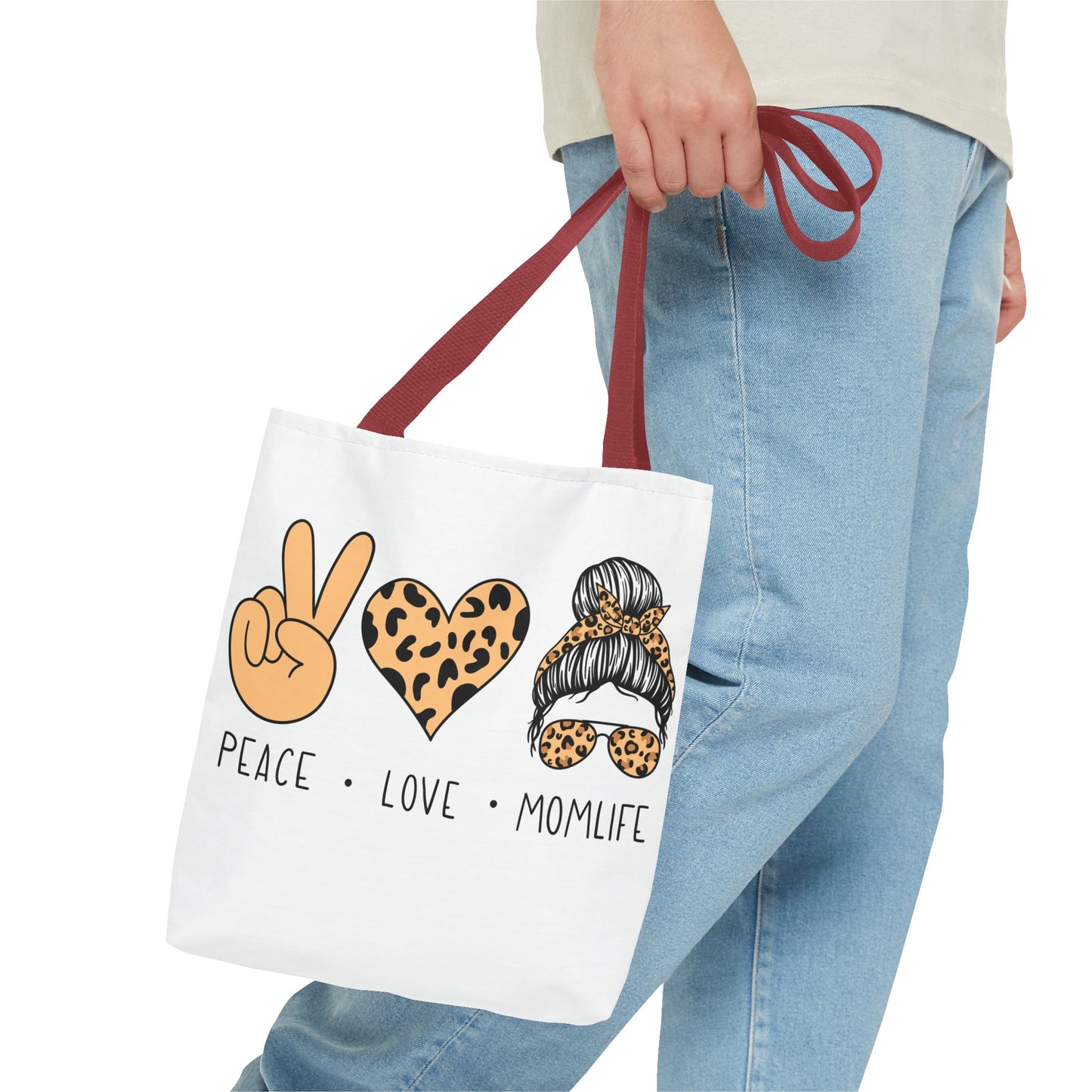 Peace Love Momlife Tote Bag - Stylish & Functional for Every Mom