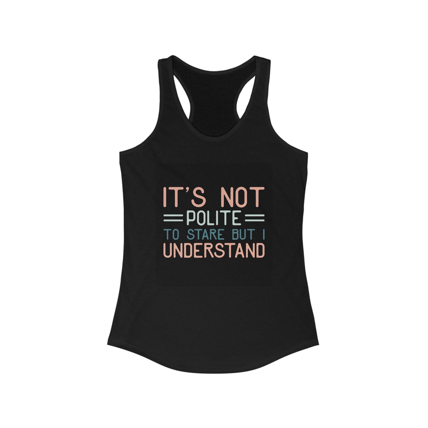 Women's Funny Racerback Tank, Perfect for Summer, Gift for Friends, Casual Wear, Workout Top, Lightweight and Comfy