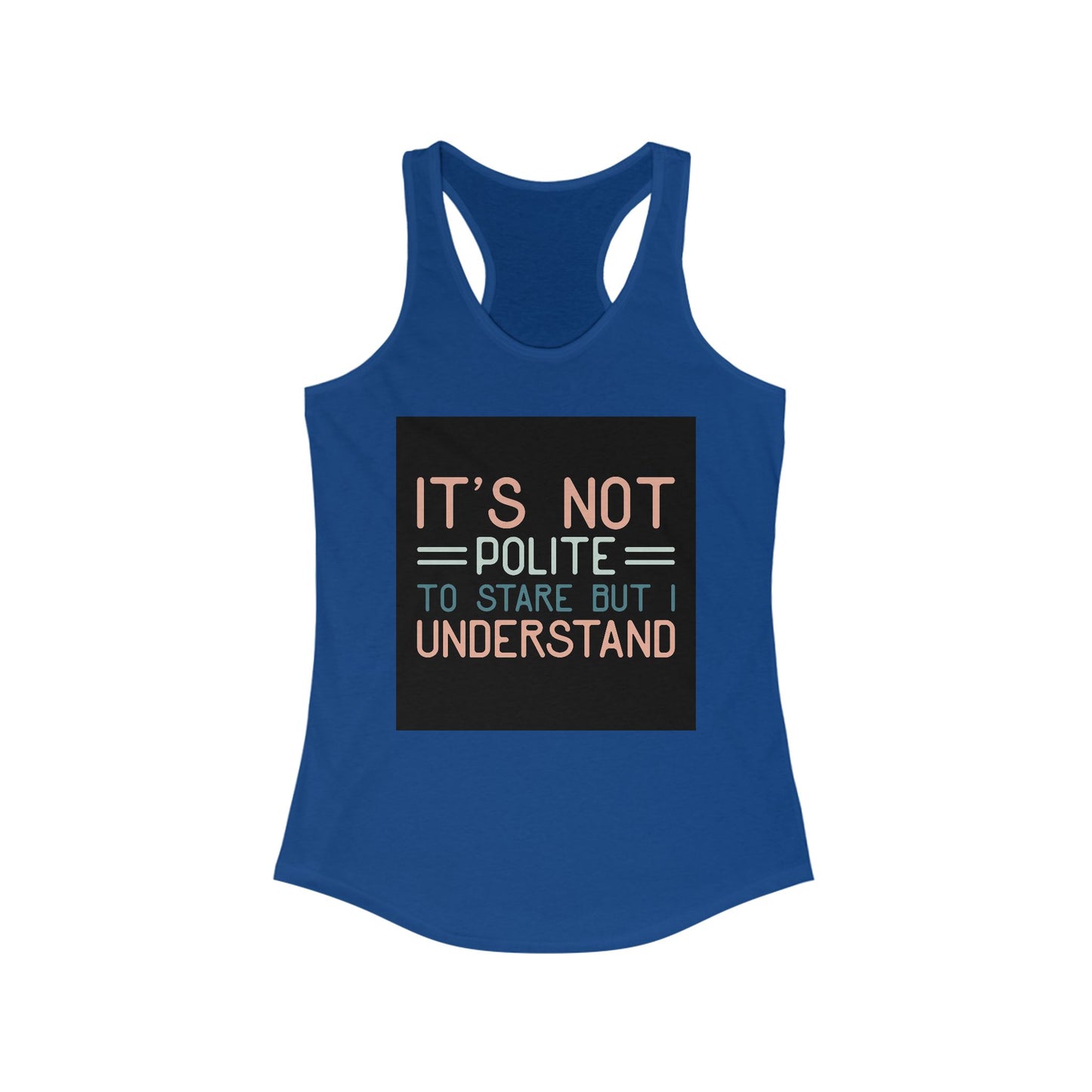 Women's Funny Racerback Tank, Perfect for Summer, Gift for Friends, Casual Wear, Workout Top, Lightweight and Comfy