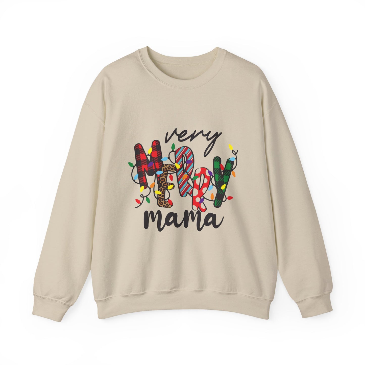 Very Merry Mama Sweatshirt | Christmas Mom Holiday Crewneck
