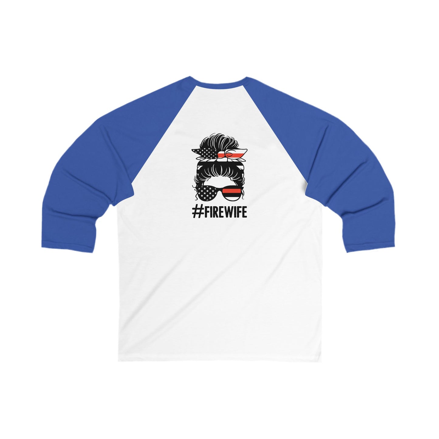 Firefighter Wife Baseball Tee - Unisex 3/4 Sleeve Shirt with Inspirational Graphic