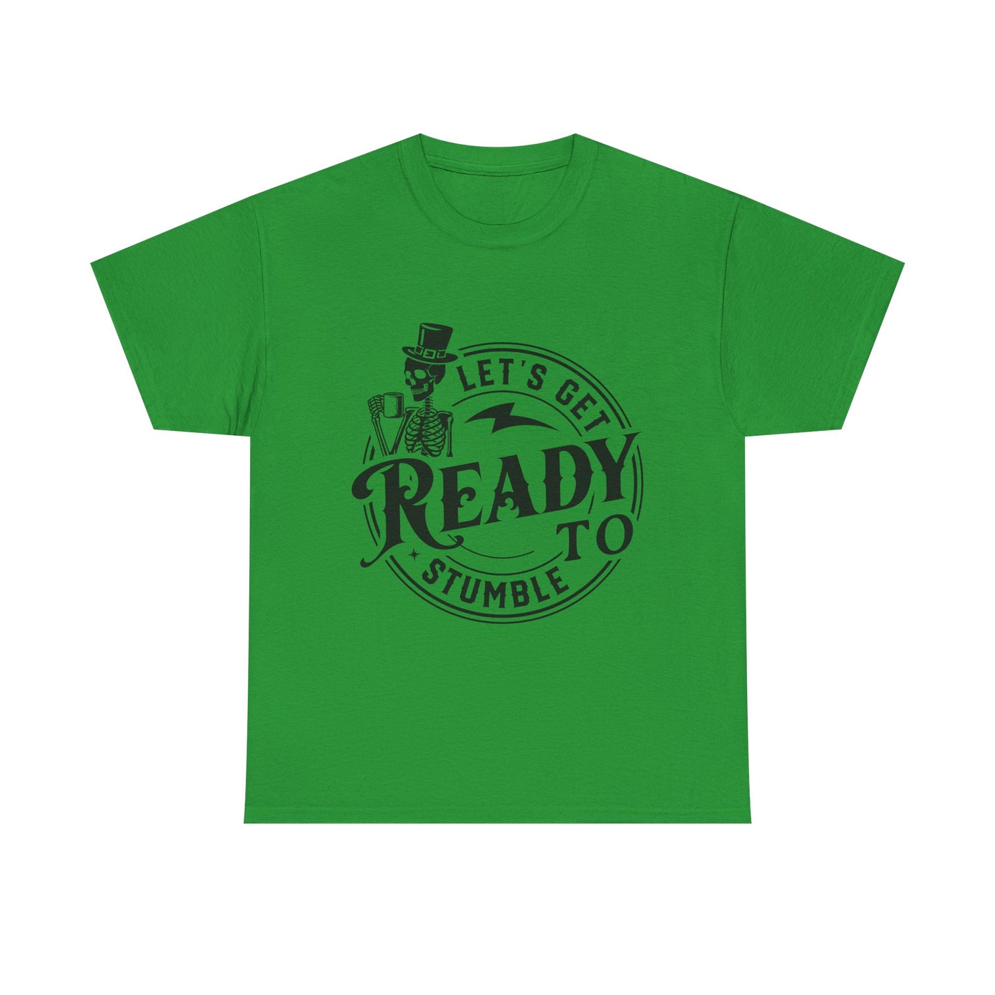 Unisex Heavy Cotton Tee - "Let's Get Ready to Stumble" Halloween / Party Shirt