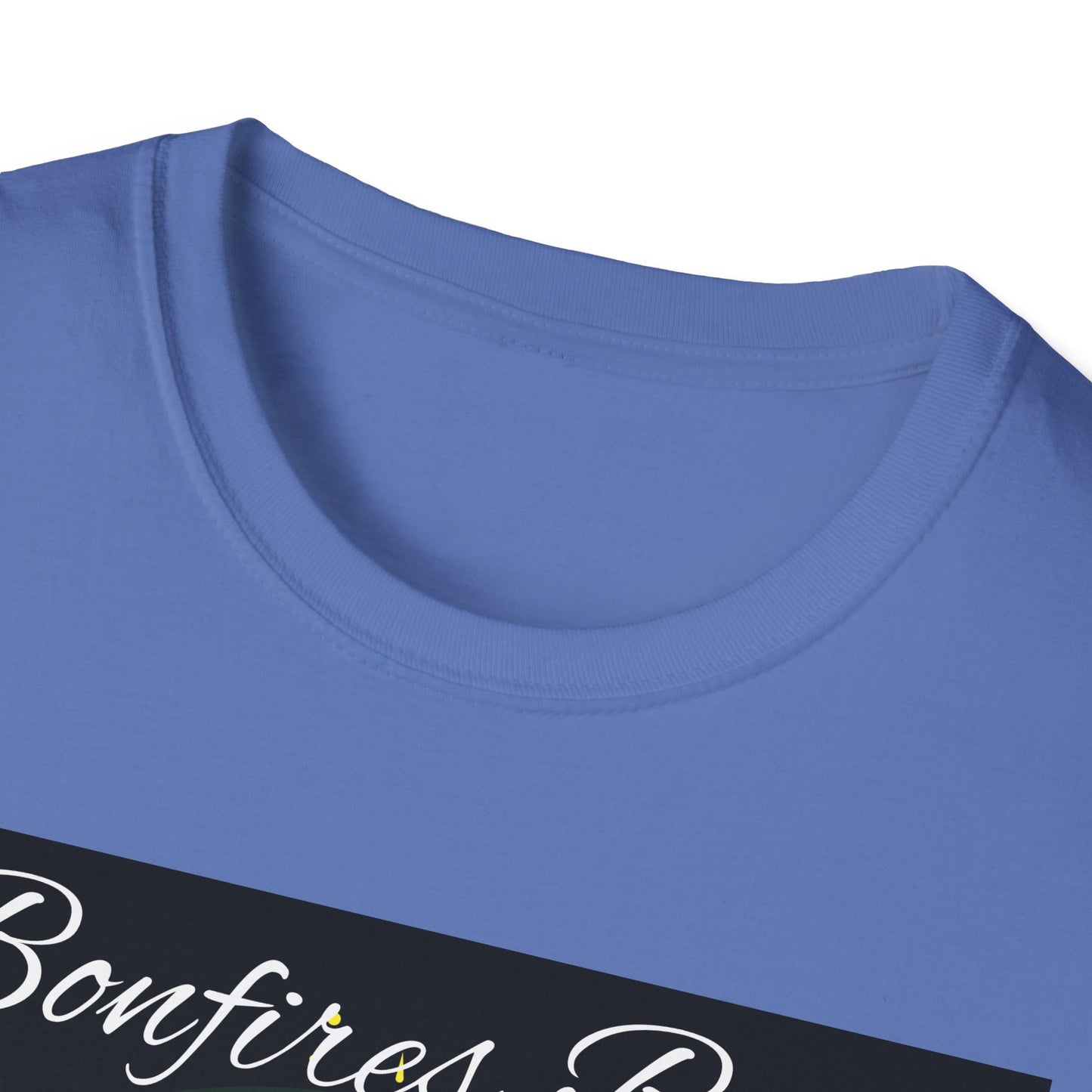 Bowfires, Beer, and Besties Unisex Softstyle T-Shirt - Perfect for Camping and Outdoor Gatherings