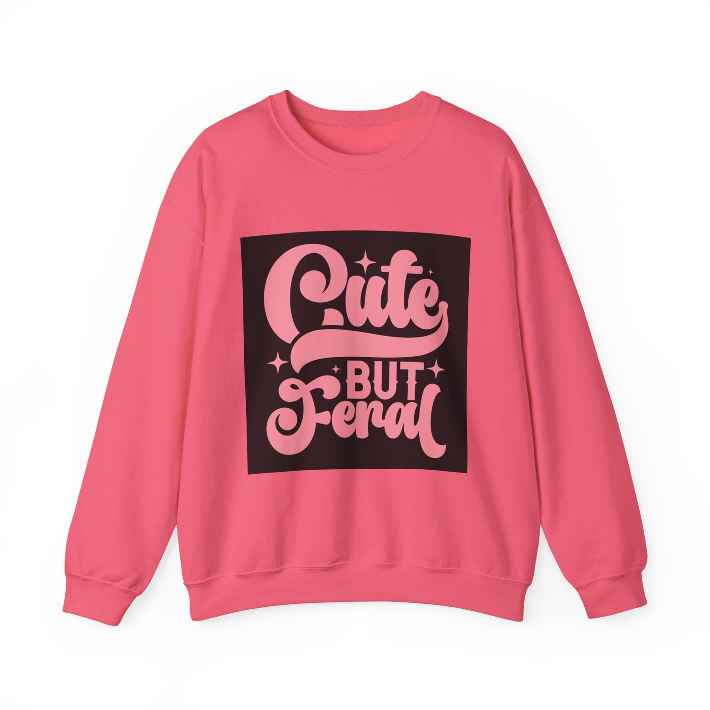 Cute But Feral Unisex Heavy Blend Crewneck Sweatshirt - Cozy & Stylish