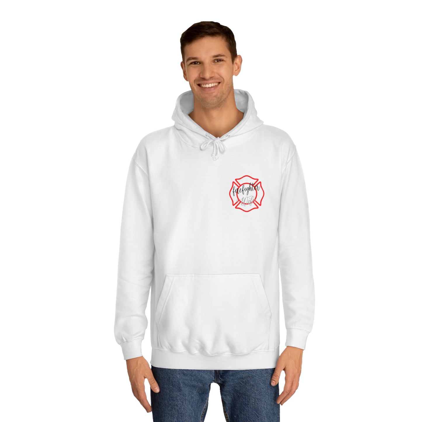 Firefighter Wife Unisex College Hoodie – Stylish Comfort for Celebrating Love & Dedication