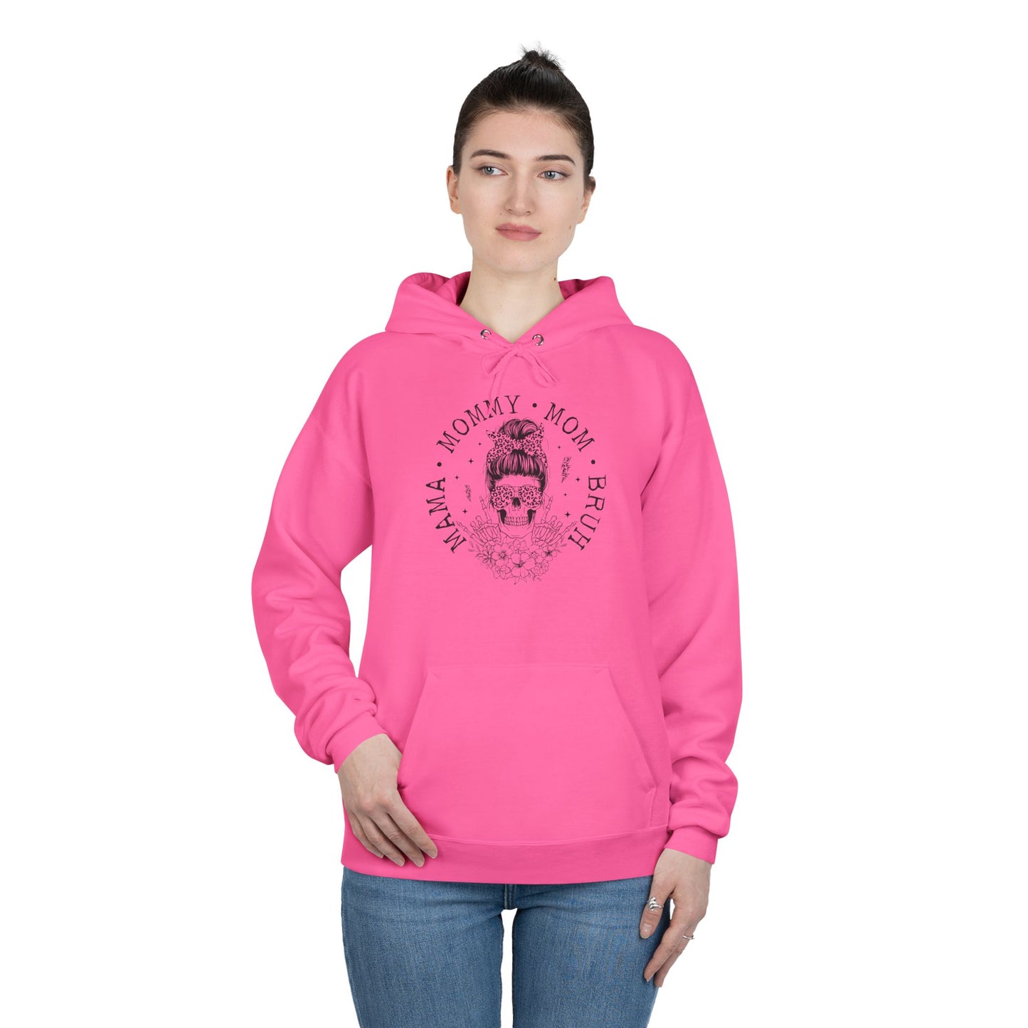 Skull Mom Hoodie - Unisex Eco-Friendly Pullover Sweatshirt for Mothers