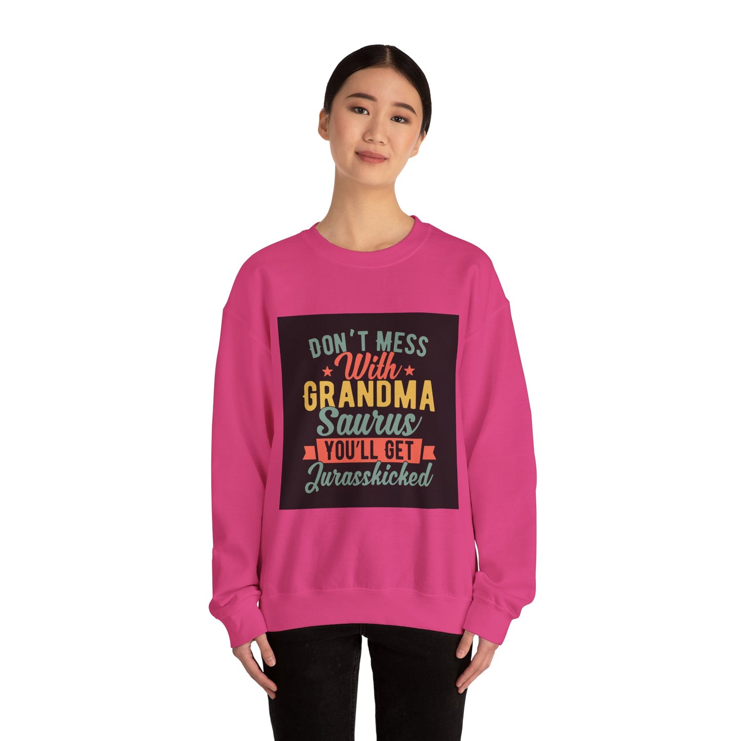 Funny Grandma Saurus Crewneck Sweatshirt