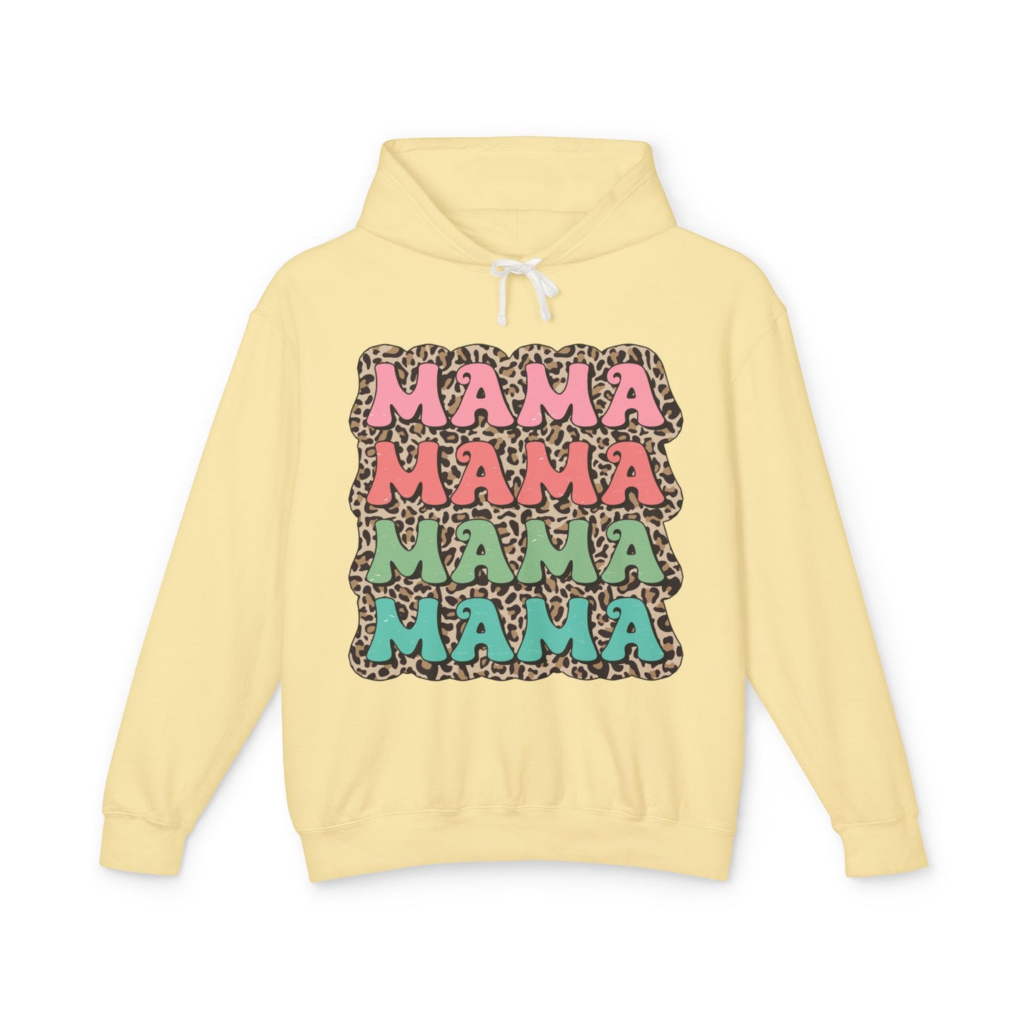 Mama Leopard Print Lightweight Hoodie for Moms