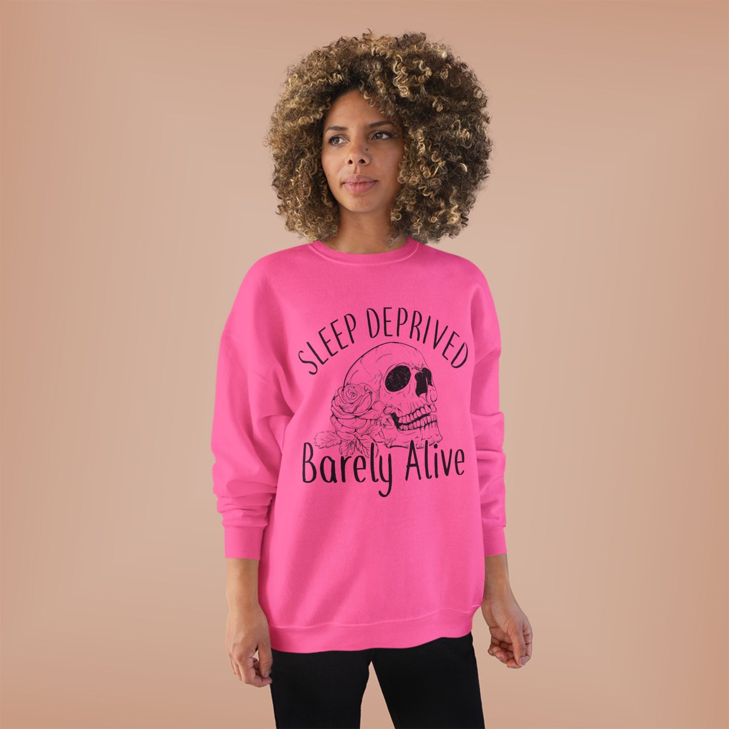 Sleep Deprived Crewneck Sweatshirt - Unisex EcoSmart® | Barely Alive Design