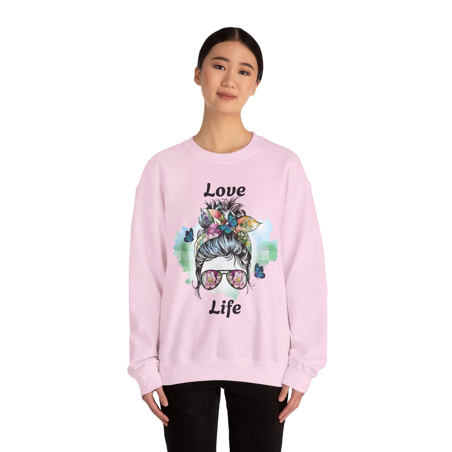 Love Life Unisex Heavy Blend Crewneck Sweatshirt - Stylish and Comfortable