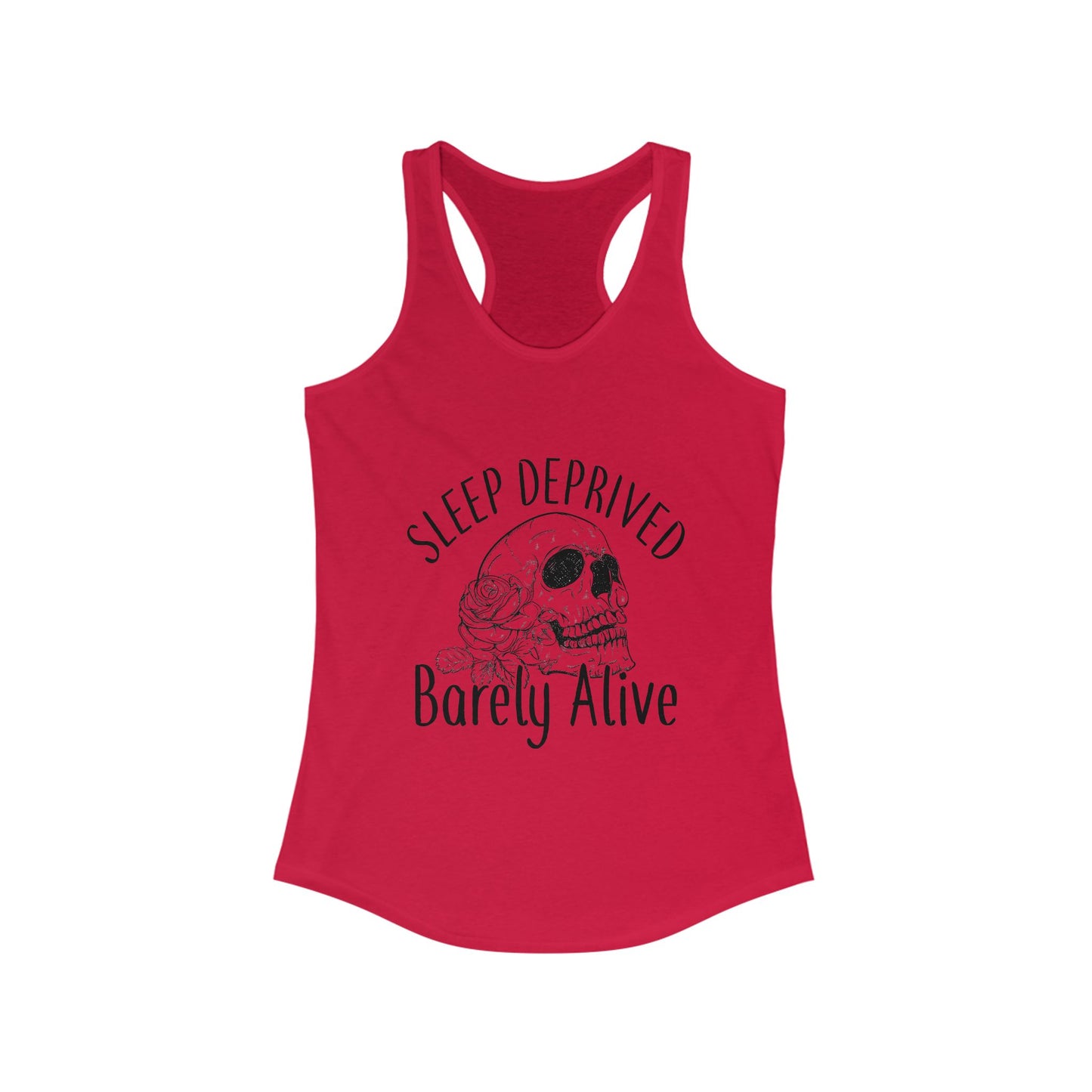 Sleep Deprived Barely Alive Women's Racerback Tank Top