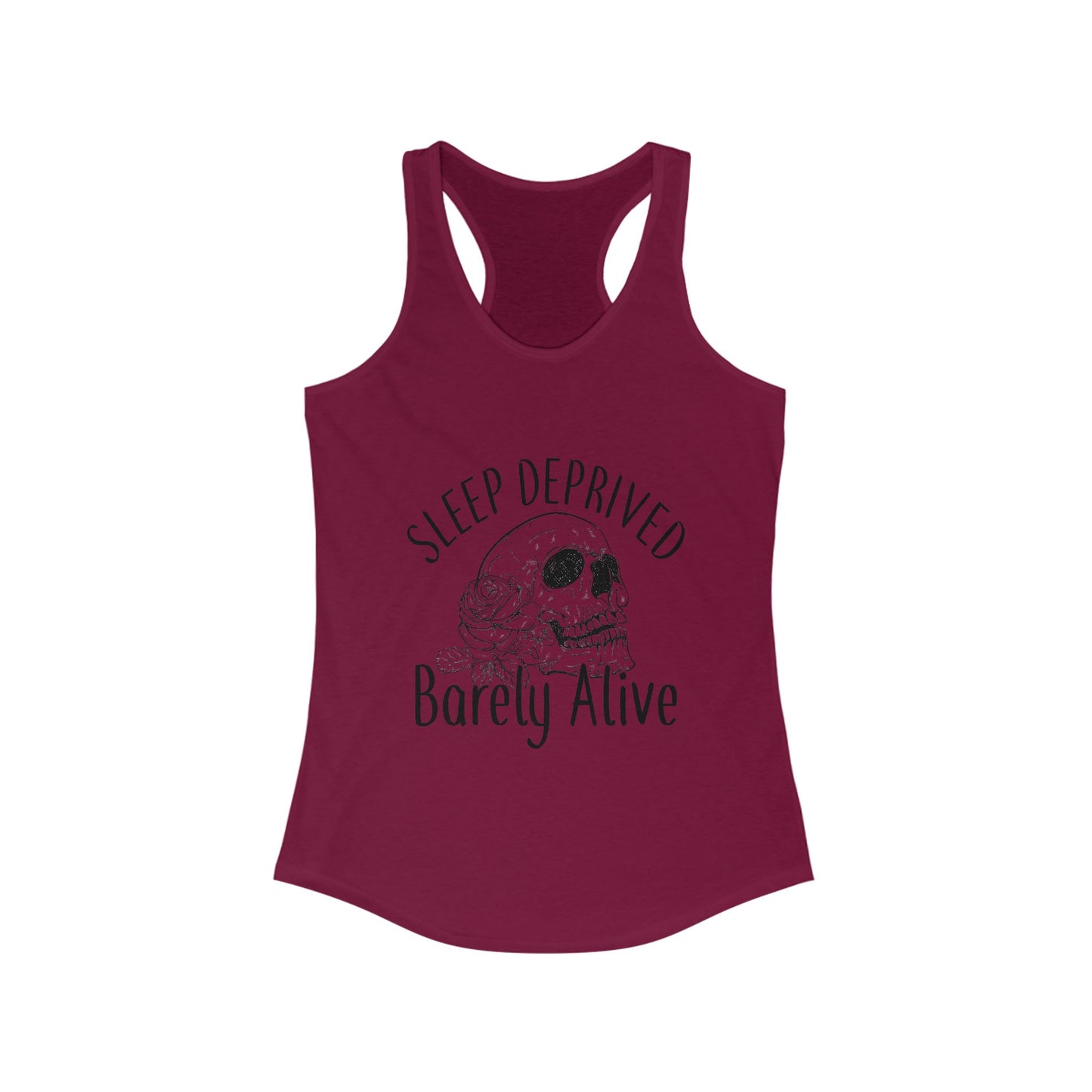 Sleep Deprived Barely Alive Women's Racerback Tank Top