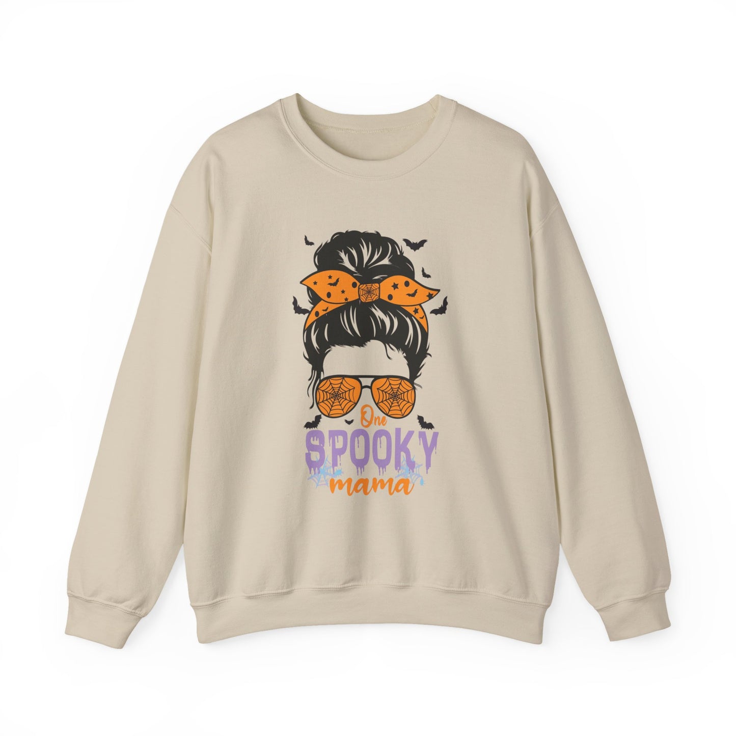Spooky Mama Crewneck Sweatshirt, Halloween Sweatshirt, Cozy Fall Apparel, Gift for Moms, Trendy Halloween Outfit