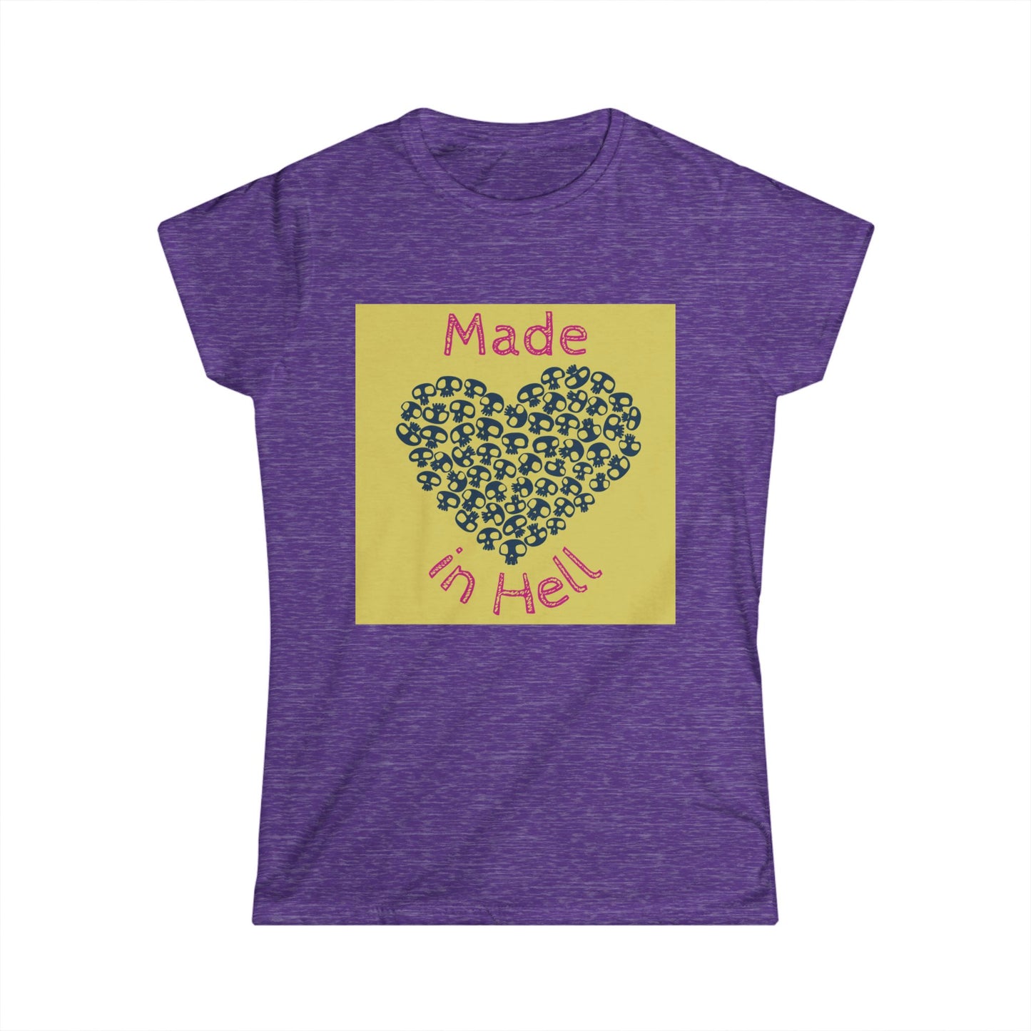 Made in Hell Women's Softstyle Tee | Perfect for Halloween, Party Wear, Gift for Her, Funny Quote Shirt, Casual Outfit