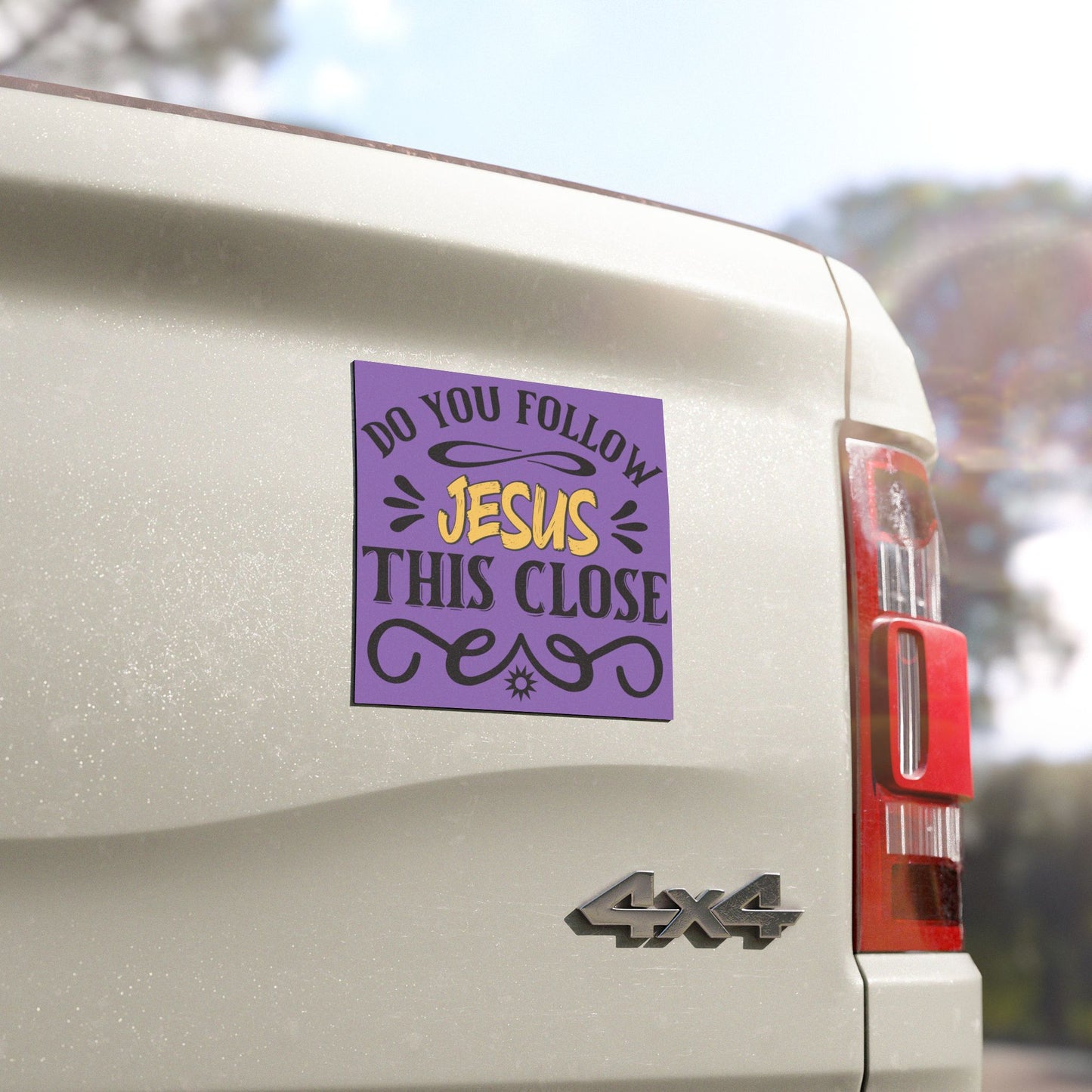 Jesus Follow Car Magnet, Inspirational Car Decor, Religious Gift for Christians, Car Accessories, Faith-Based Magnet