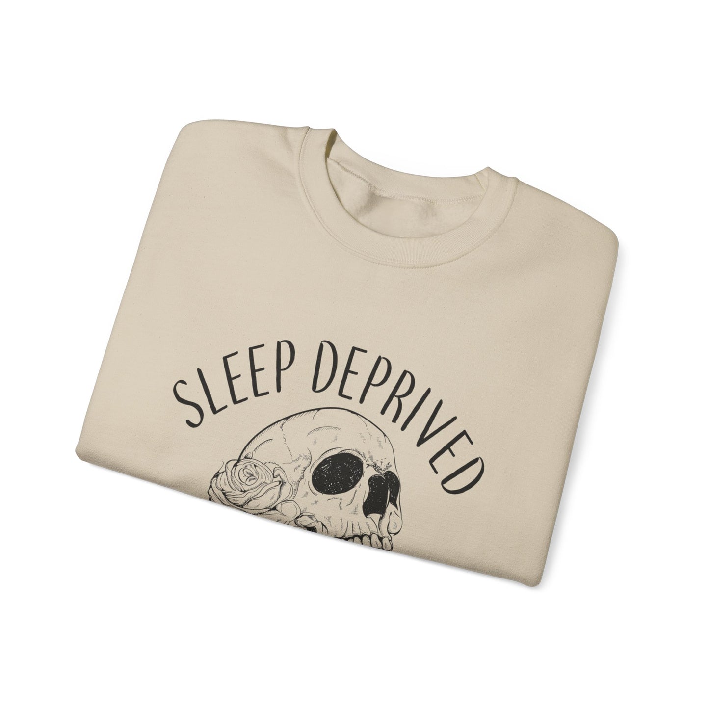 Sleep Deprived Skull Crewneck Sweatshirt - Casual Unisex Style