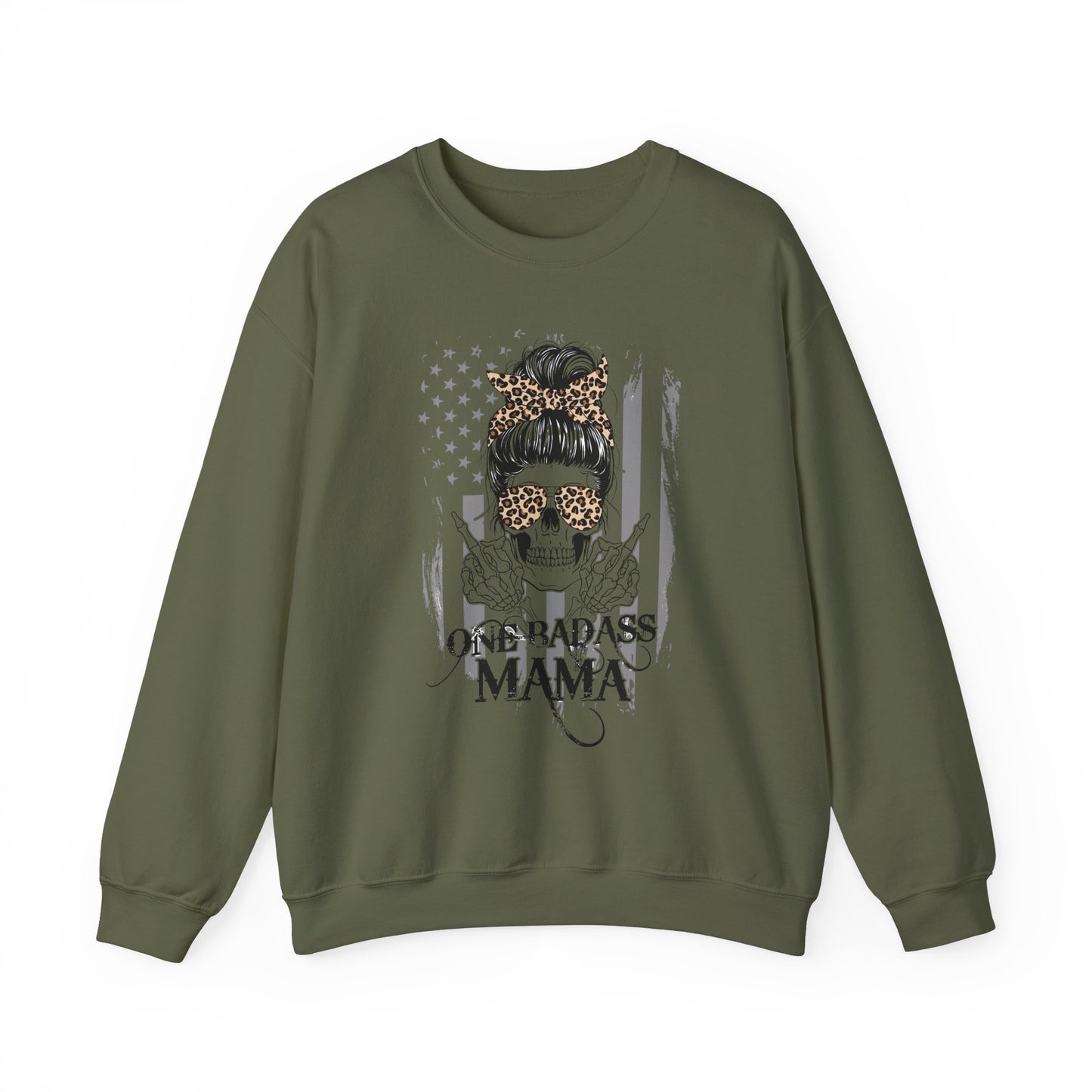 One Badass Mama Sweatshirt - Unisex Crewneck for Strong Women