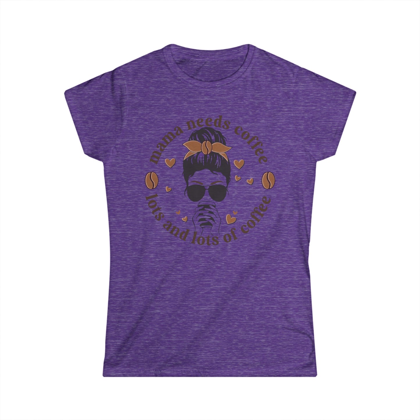 Mama Needs Coffee Women's Softstyle Tee - Cute Coffee Lover Shirt
