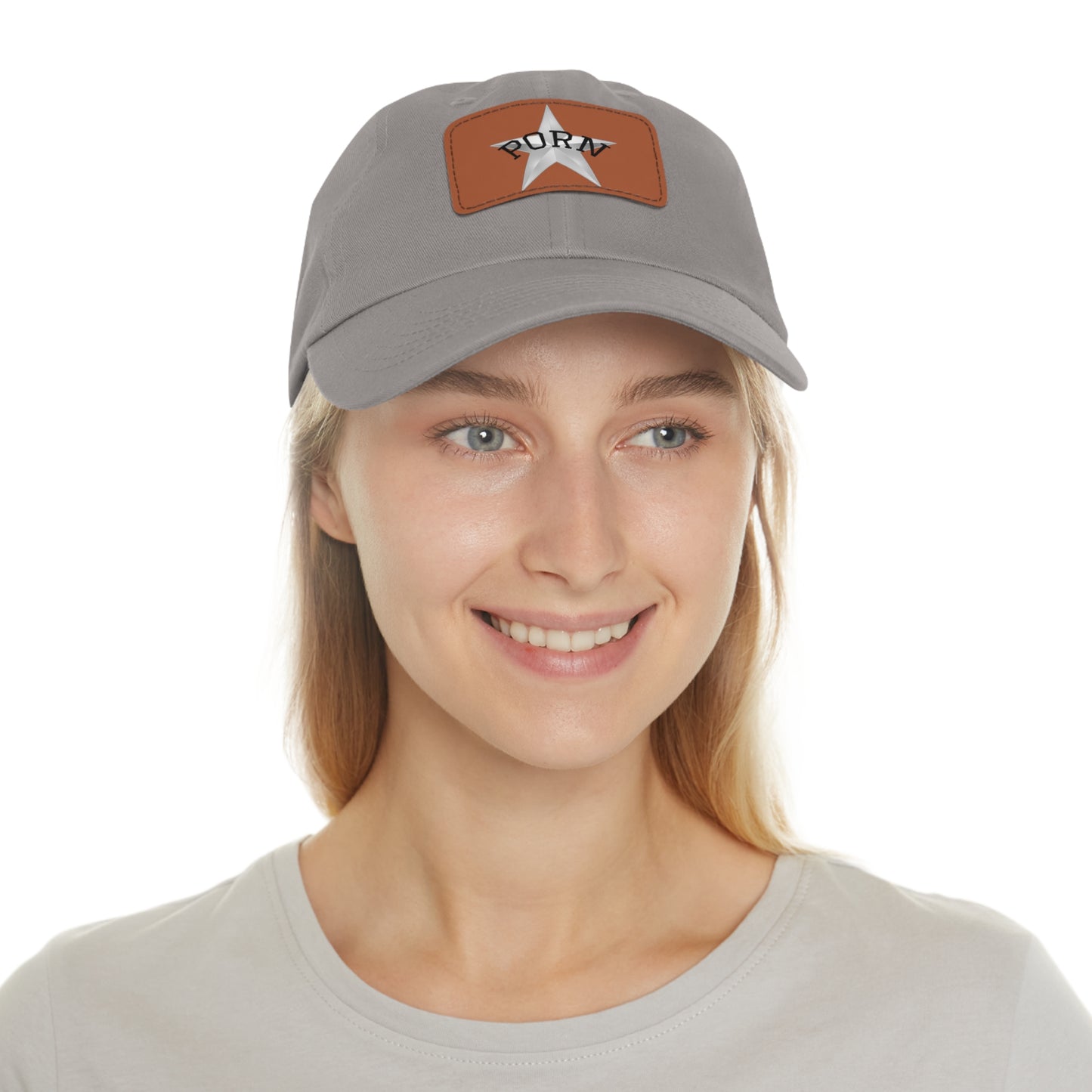Stylish Dad Hat with Leather Patch, Casual Cap for Men, Summer Accessory, Fun Gift for Dads, Trendy Headwear. fun gifts for her, stylish womens hat