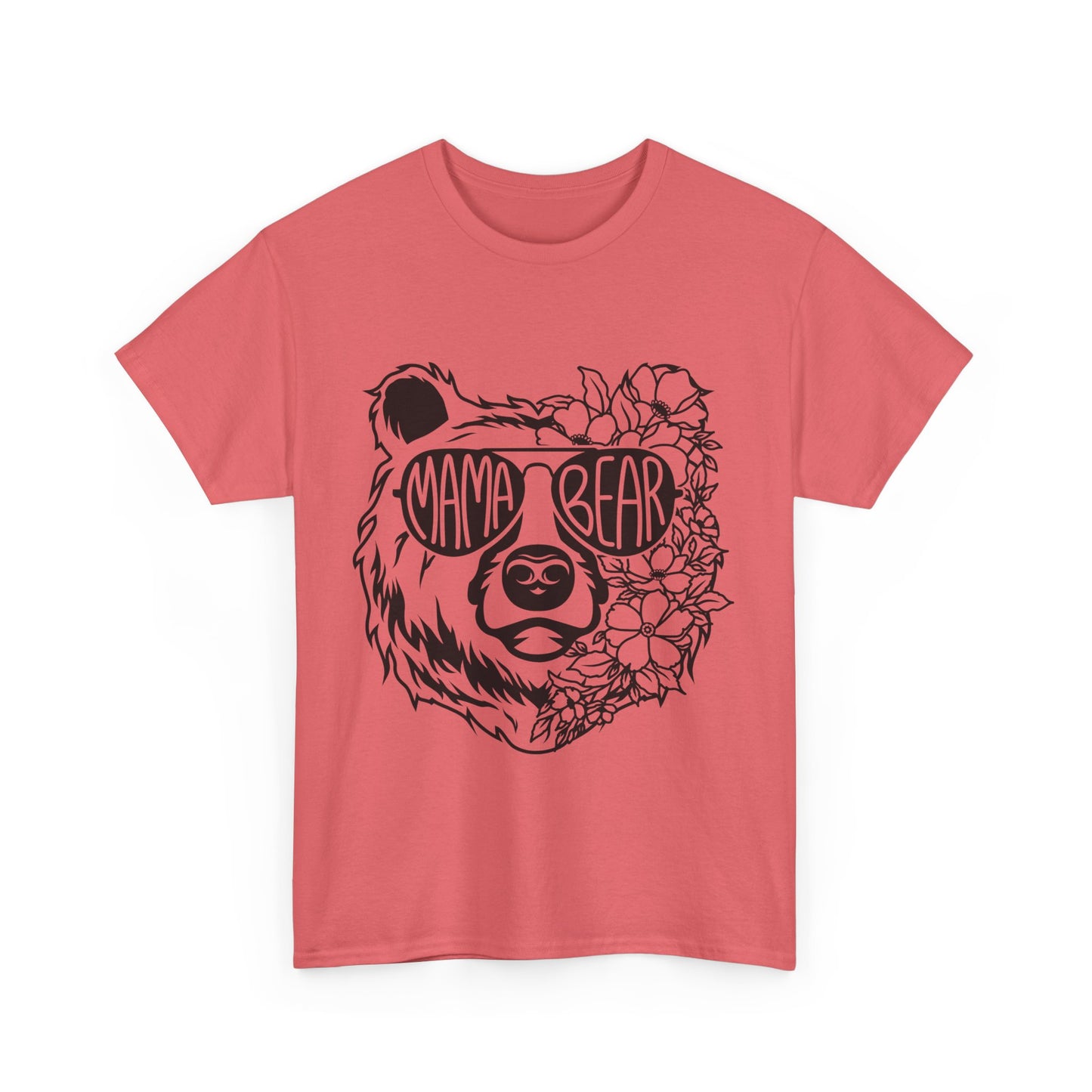 Mama Bear Graphic Unisex Heavy Cotton Tee - Perfect for Moms and Nature Lovers