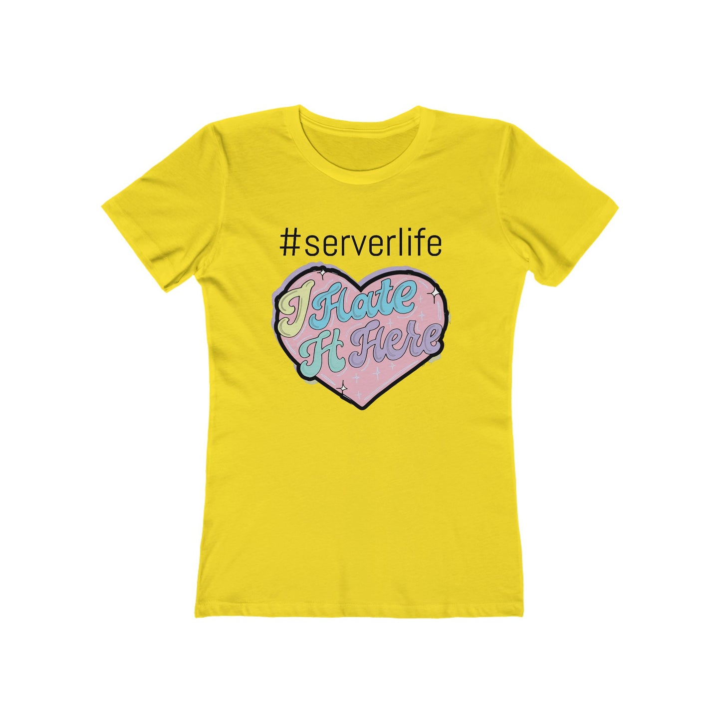 Trendy Server Life Tee for Women, Fun Casual Wear, Graphic T-Shirt, Heart Design Shirt, Perfect for Servers and Foodies