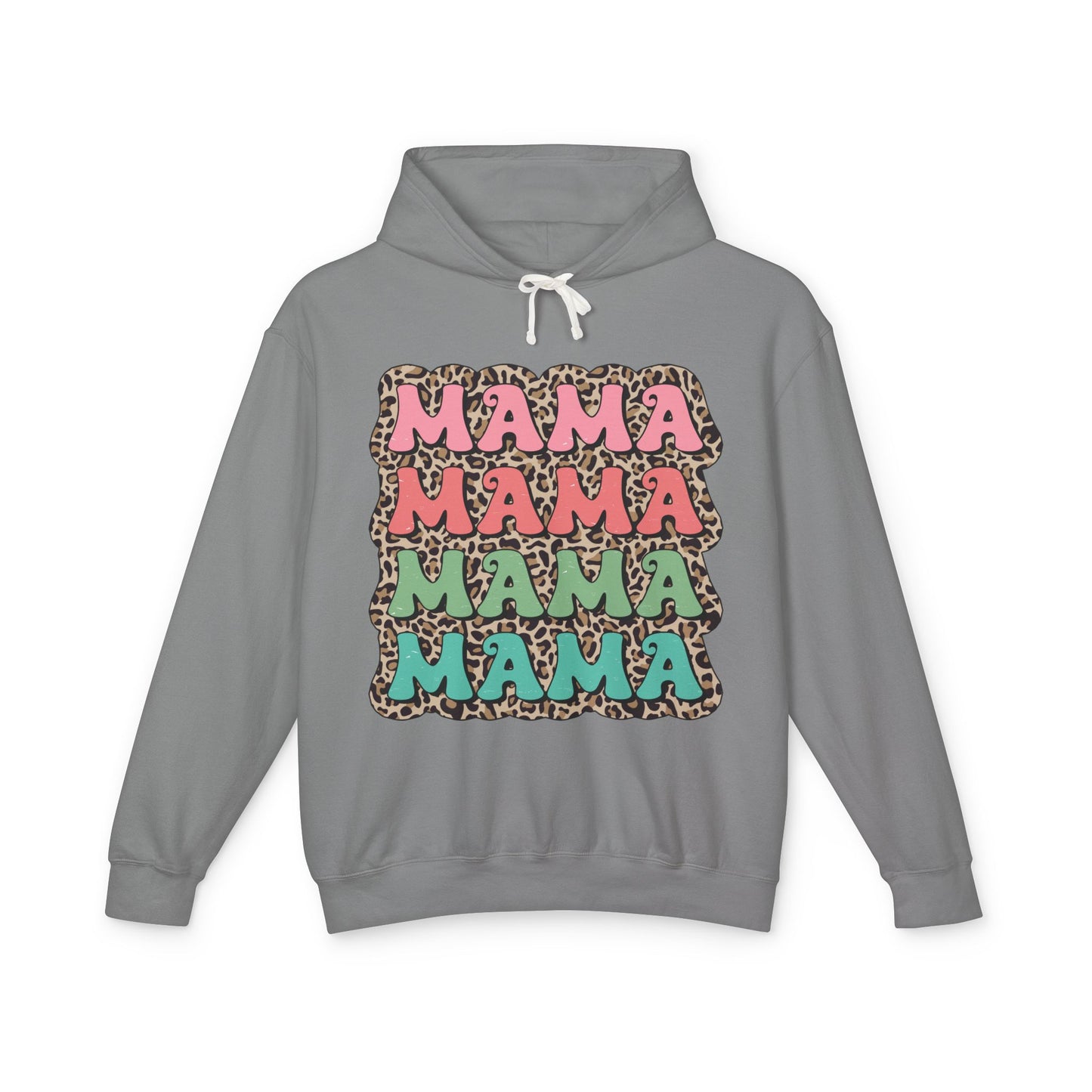 Mama Leopard Print Lightweight Hoodie for Moms