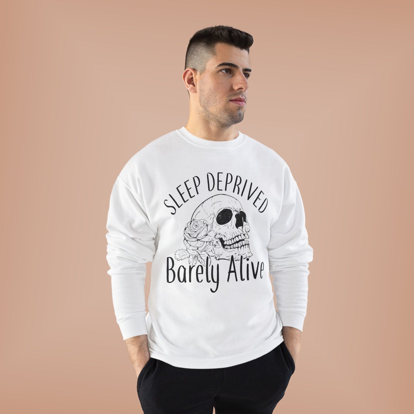 Sleep Deprived Crewneck Sweatshirt - Unisex EcoSmart® | Barely Alive Design