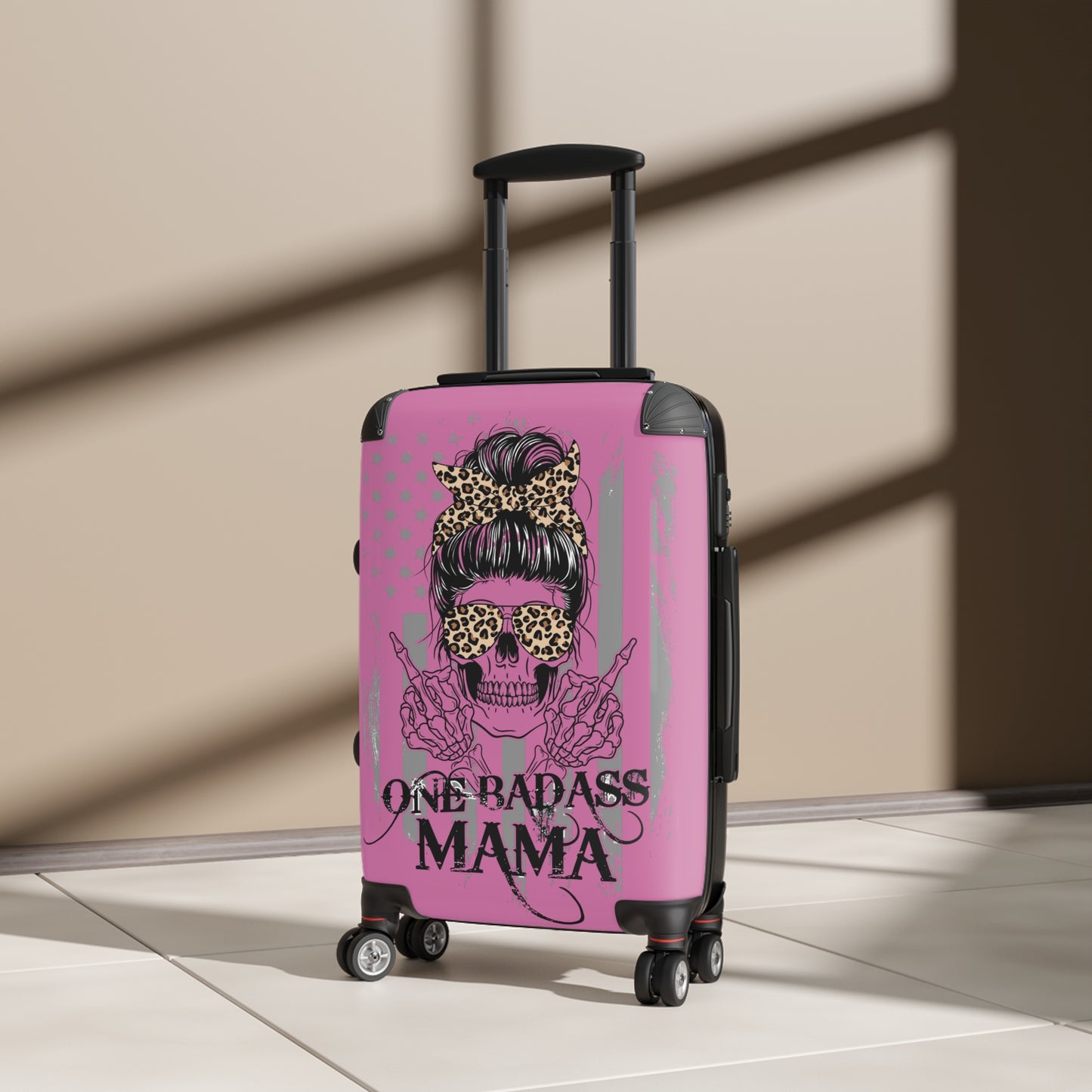 One Badass Mama Luggage Suitcase - Trendy Travel Bag for Empowered Moms