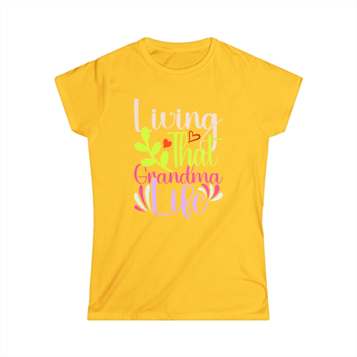 Living That Grandma Life Women's Softstyle Tee - Cute Gift for Grandmothers