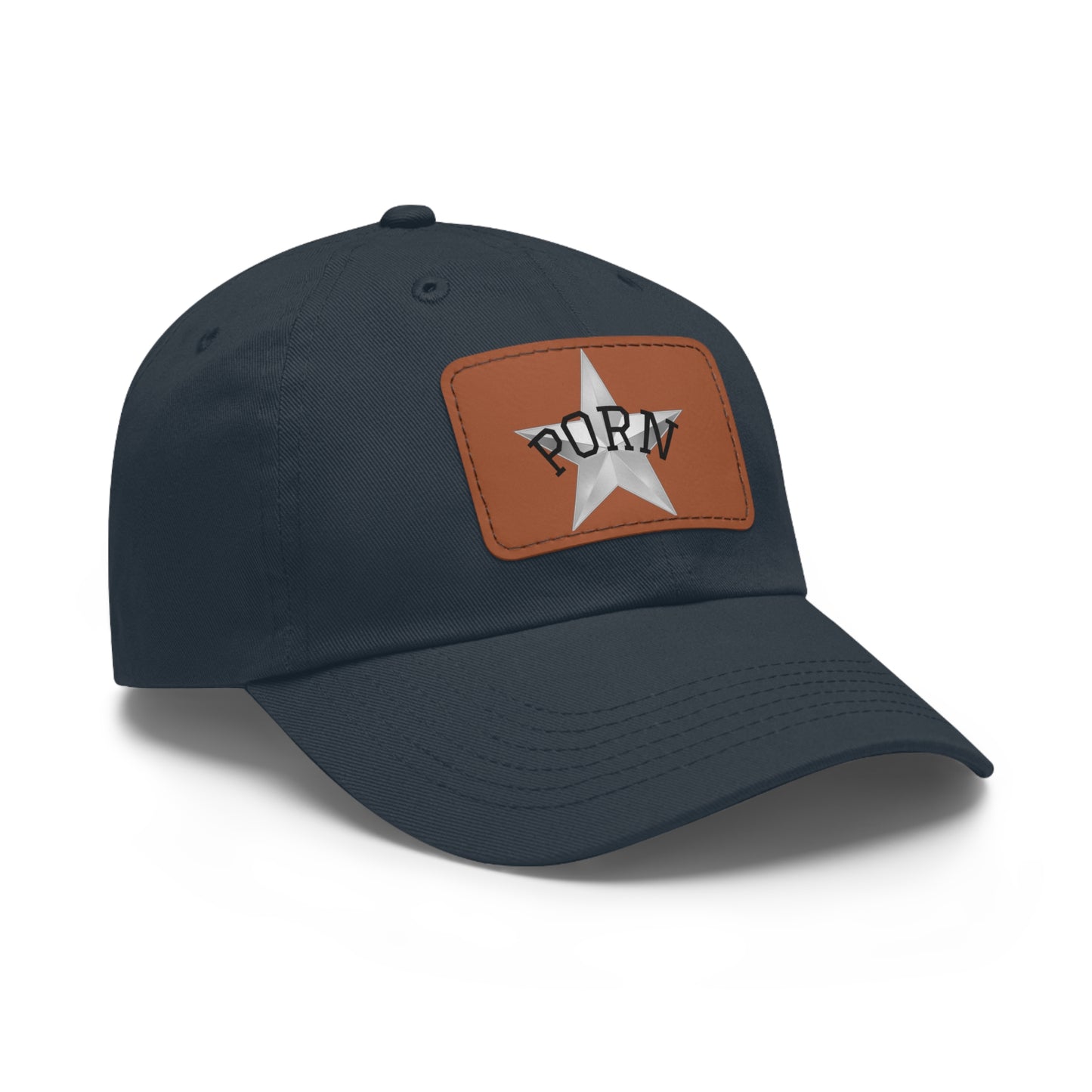 Stylish Dad Hat with Leather Patch, Casual Cap for Men, Summer Accessory, Fun Gift for Dads, Trendy Headwear. fun gifts for her, stylish womens hat